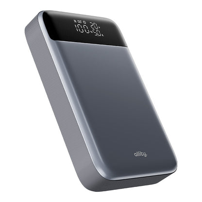 Externe Batterij Allity. APB-200 PocketPower, 19200mAh, 130W, QC + PD, 1 x USB-A - 2 x USB-C, Gri