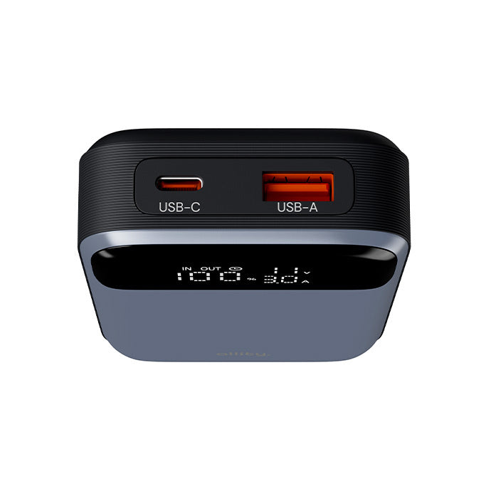 Externe Batterij Allity. APB-200 PocketPower, 10000mAh, 33W, QC + PD, 1 x USB-A - 1 x USB-C, Gri