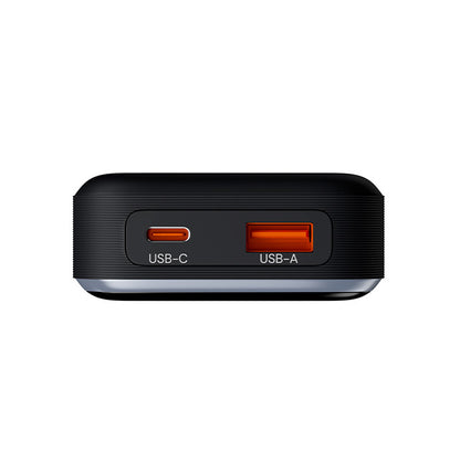 Externe Batterij Allity. APB-200 PocketPower, 10000mAh, 33W, QC + PD, 1 x USB-A - 1 x USB-C, Gri