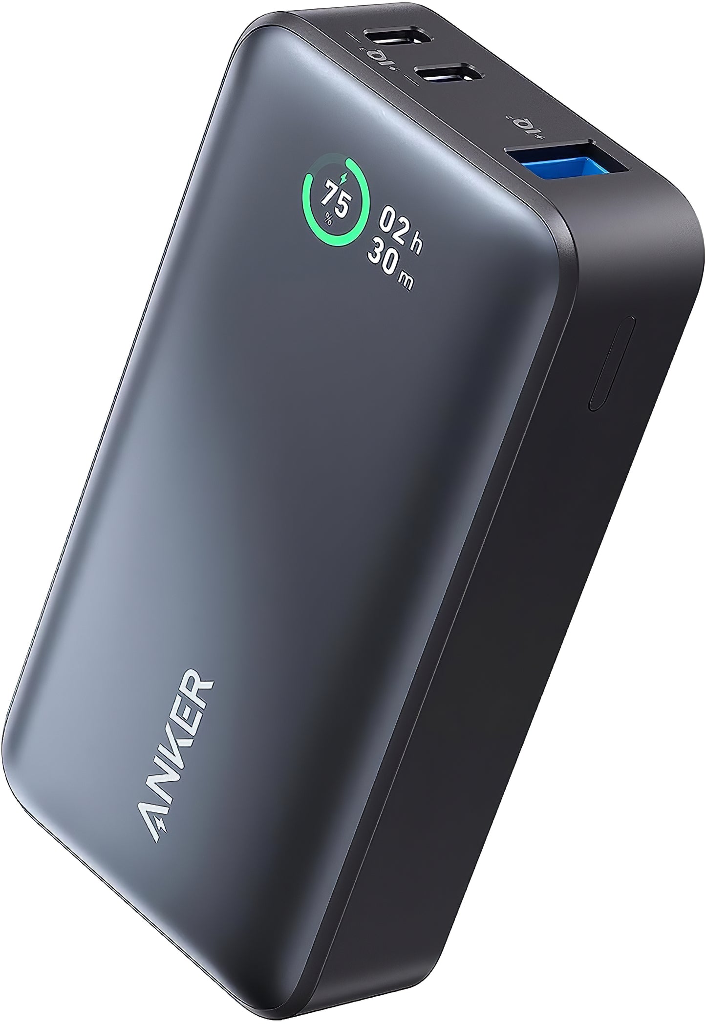 Anker 533 Externe Batterij, 10000mAh, 30W, QC + PD, 1 x USB-A - 2 x USB-C, Zwart A1256G12