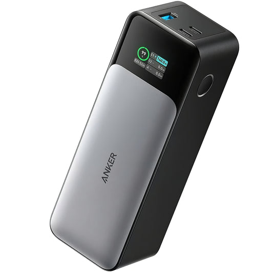 Anker 737 Externe Batterij, 24000mAh, 140W, QC + PD, 1 x USB-A - 2 x USB-C, Zwart A1289011 