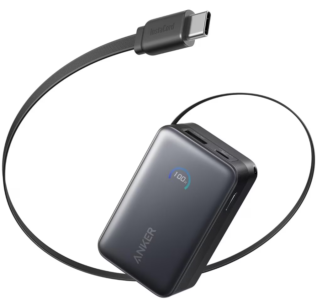 Externe Batterij Anker Nano, 10000mAh, 45W, QC + PD, 1 x USB-A - 1 x USB-C, Zwart A1638H11