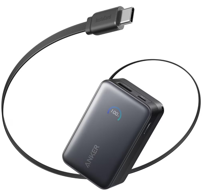Externe Batterij Anker Nano, 10000mAh, 45W, QC + PD, 1 x USB-A - 1 x USB-C, Zwart A1638H11