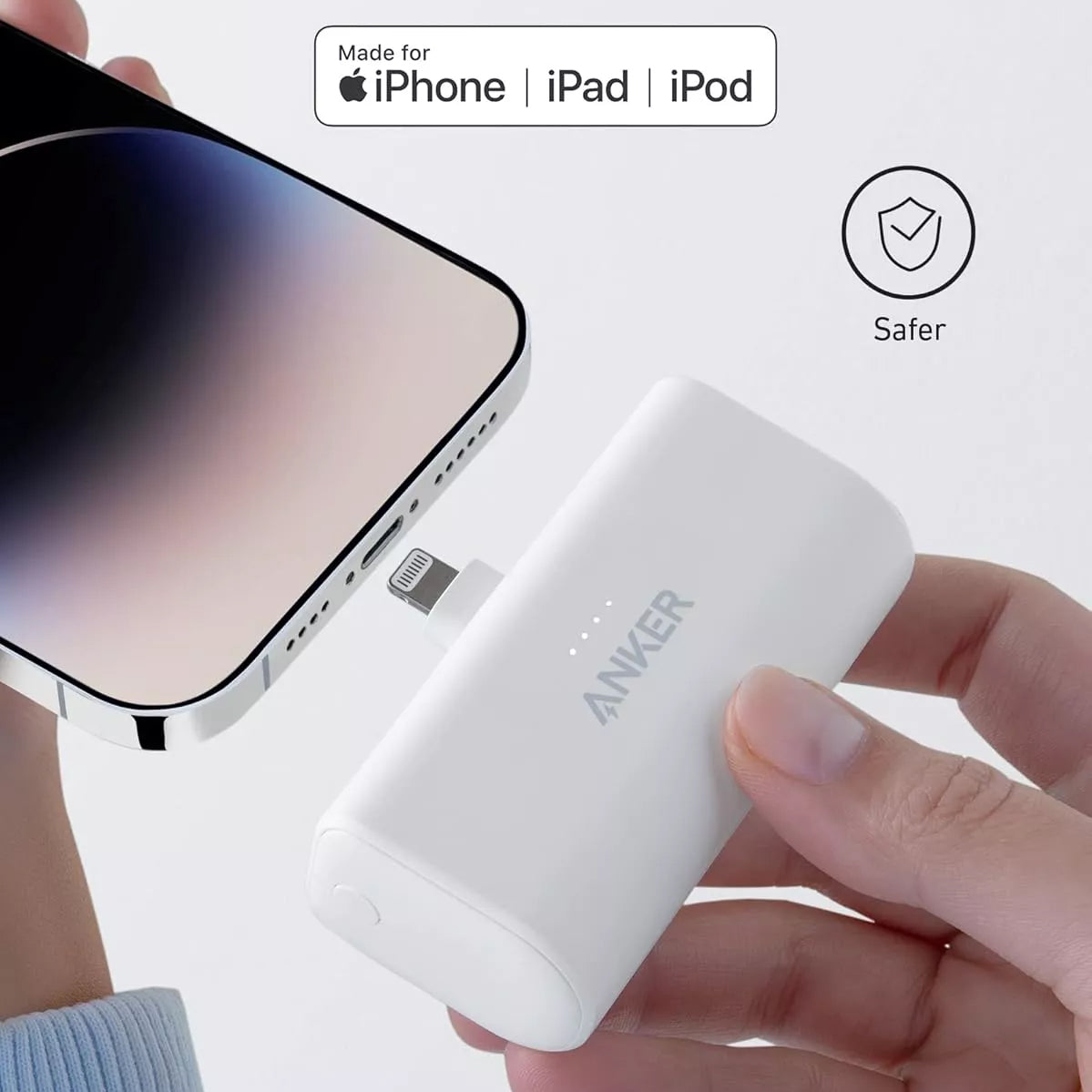 Externe Batterij Anker Nano, 5000mAh, 12W, 1 x Lightning, Wit A1645G21