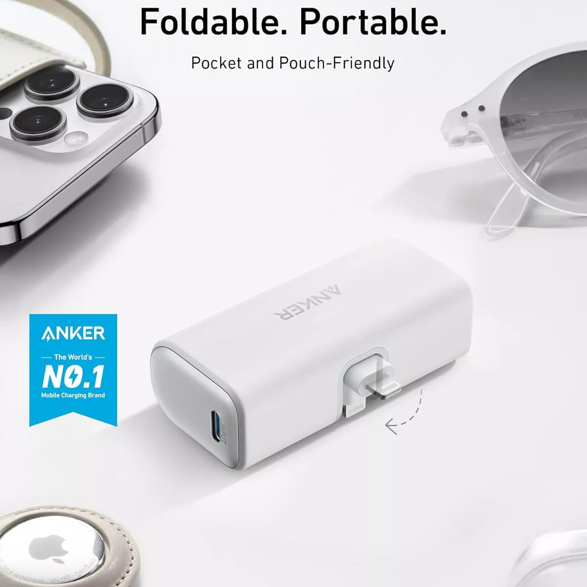 Externe Batterij Anker Nano, 5000mAh, 12W, 1 x Lightning, Wit A1645G21