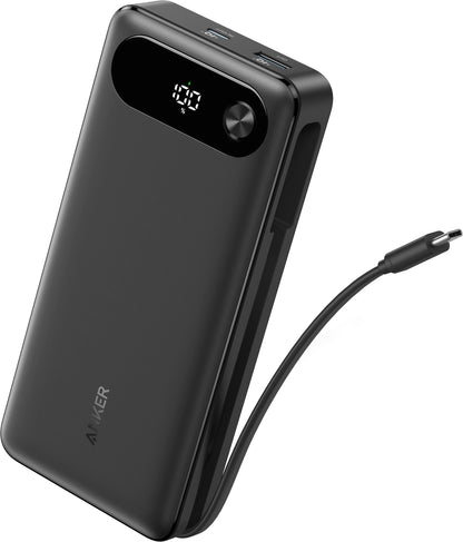 Externe Batterij Anker PowerCore, 20000mAh, 87W, QC + PD, 1 x USB-A - 2 x USB-C, Zwart, Opnieuw verzegeld A1383H11