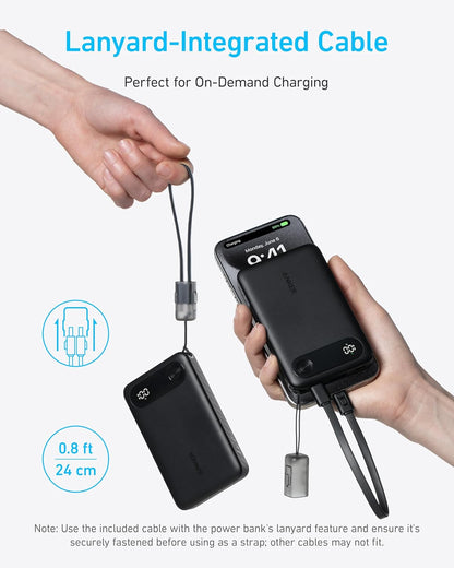 Anker PowerCore externe batterij, 10000mAh, 22.5W, QC + PD, 1 x USB-A - 2 x USB-C, Zwart A1257G11 