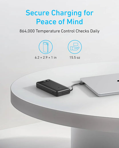 Externe Batterij Anker PowerCore, 20000mAh, 87W, QC + PD, 1 x USB-A - 2 x USB-C, Zwart, Opnieuw verzegeld A1383H11