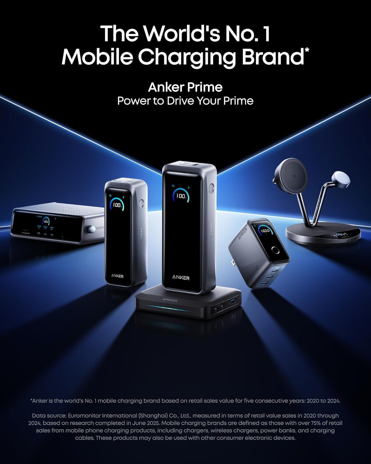 Anker Prime Externe Batterij, 26250mAh, 300W, QC + PD, 1 x USB-A - 2 x USB-C, Zwart A110AH11