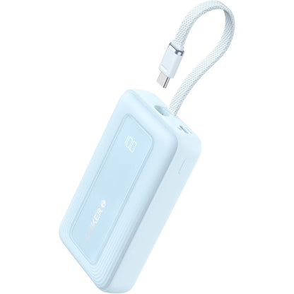 Externe Batterij Anker Zolo, 10000mAh, 30W, QC + PD, 1 x USB-A - 2 x USB-C, Blauw A1688031