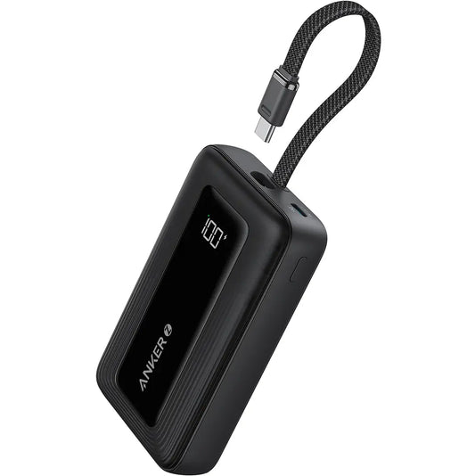 Externe Batterij Anker Zolo, 10000mAh, 30W, QC + PD, 1 x USB-A - 2 x USB-C, Zwart A1688H11