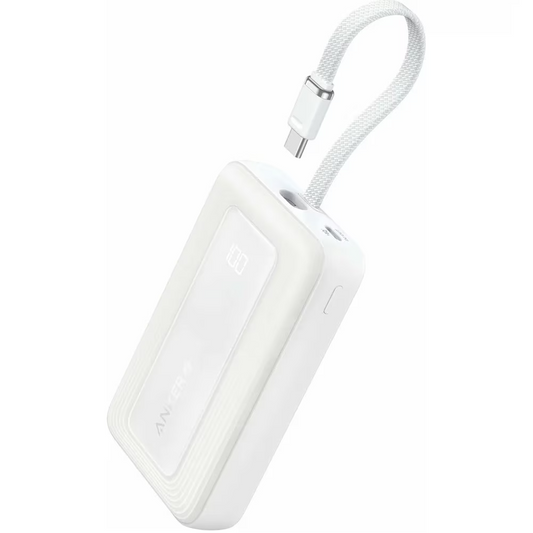 Anker Zolo Externe Batterij, 20000mAh, 30W, QC + PD, 1 x USB-A - 2 x USB-C, Wit A1689H21