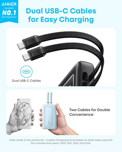 Externe Batterij Anker Zolo, 20000mAh, 45W, QC + PD, 1 x USB-A - 3 x USB-C, Zwart A1681H12