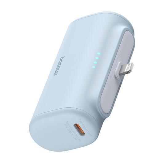 Externe Batterij Baseus Compact, 5000mAh, 20W, PD, 1 x Lightning - 1 x USB-C, Blauw P10068307313-00