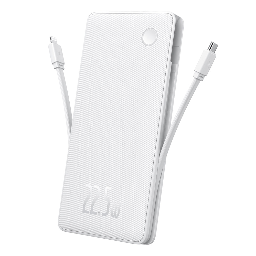 Externe Batterij Baseus Airpow Lite, 10000mAh, 22.5W, QC + PD, 1 x Lightning - 1 x USB-A - 2 x USB-C, Wit P10067501213-00