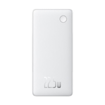 Externe Batterij Baseus Airpow Lite, 10000mAh, 22.5W, QC + PD, 1 x Lightning - 1 x USB-A - 2 x USB-C, Wit P10067501213-00