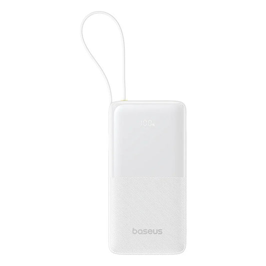 Externe Batterij Baseus Bipow 2, 10000mAh, 20W, QC + PD, 1 x USB-A - 2 x USB-C, Wit P10077101213-00