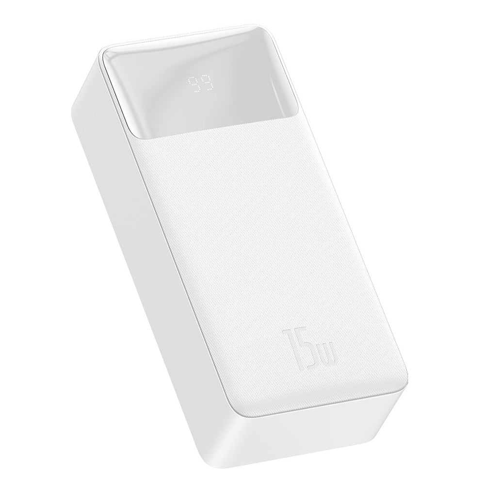 Externe Batterij Baseus Bipow, 30000mAh, 15W, 1 x USB-C - 2 x USB-A, Wit PPBD050202