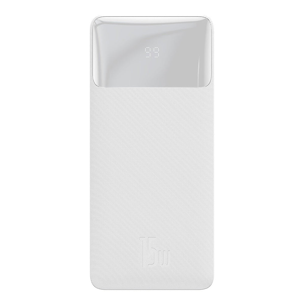 Externe Batterij Baseus Bipow, 30000mAh, 15W, 1 x USB-C - 2 x USB-A, Wit PPBD050202