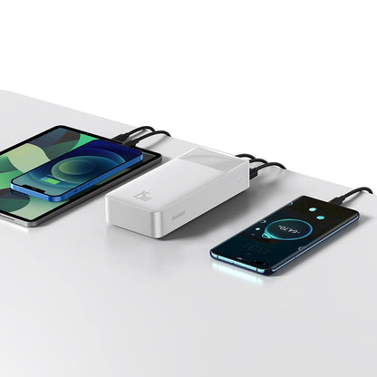 Externe Batterij Baseus Bipow, 30000mAh, 15W, 1 x USB-C - 2 x USB-A, Wit PPBD050202
