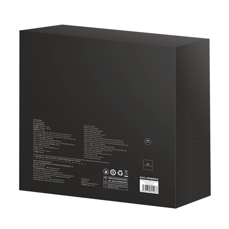 Externe Batterij Baseus Blade HD, 20000mAh, 100W, QC + PD, 2 x USB-A - 2 x USB-C, Zwart PPBL000301