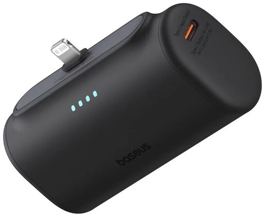 Externe Batterij Baseus Compact, 5000mAh, 20W, PD, 1 x Lightning - 1 x USB-C, Zwart P10068307113-00