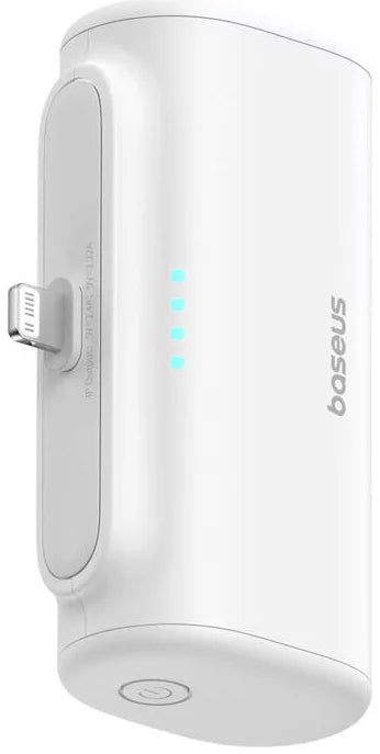 Externe Batterij Baseus Compact, 5000mAh, 20W, PD, 1 x Lightning - 1 x USB-C, Wit P10068307213-00