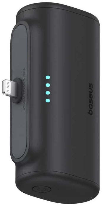 Externe Batterij Baseus Compact, 5000mAh, 20W, PD, 1 x Lightning - 1 x USB-C, Zwart P10068307113-00