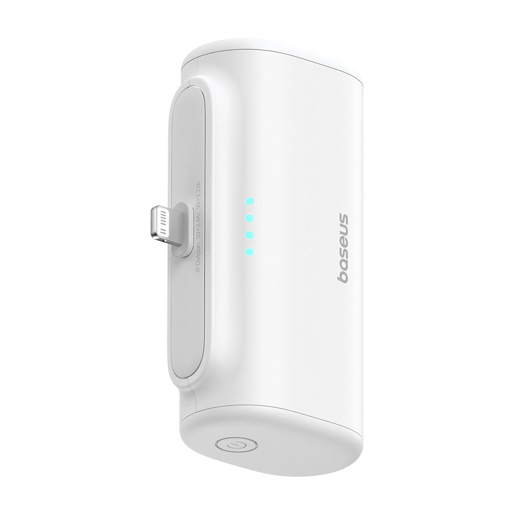 Externe Batterij Baseus Compact, 5000mAh, 20W, PD, 1 x Lightning - 1 x USB-C, Wit P10068307213-00