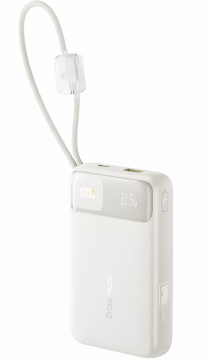 Externe batterij Baseus EnerFill FC11, 20000mAh, 22.5W, QC + PD, 1 x Lightning - 1 x USB-A - 2 x USB-C, Beige E0027S05