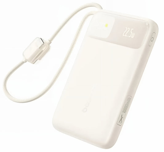 Externe batterij Baseus EnerFill FC11, 10000mAh, 22.5W, QC + PD, 1 x USB-A - 3 x USB-C, Beige E0030401