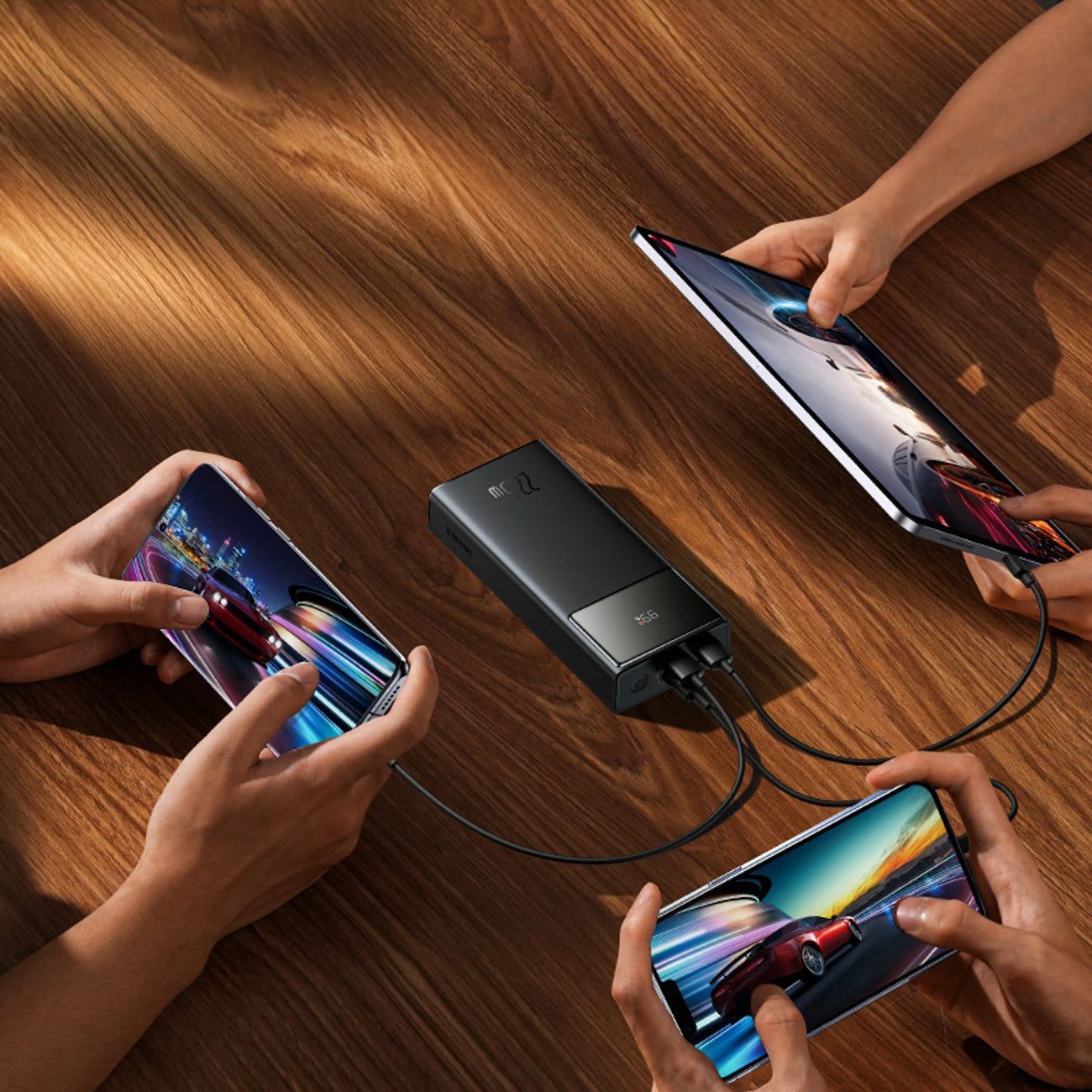 Externe Batterij Baseus EnerFill FP41, 30000mAh, 22.5W, QC + PD, 1 x USB-C - 2 x USB-A, Zwart