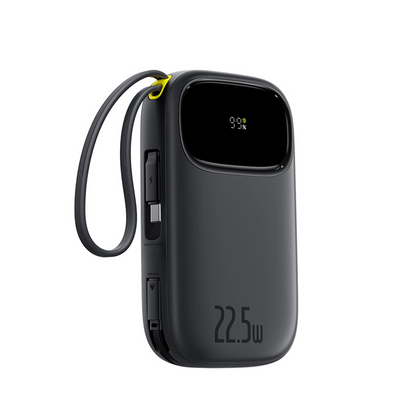 Externe Batterij Baseus EnerFill FC31, 10000mAh, 22.5W, QC + PD, 1 x Lightning - 1 x USB-A - 2 x USB-C, Zwart