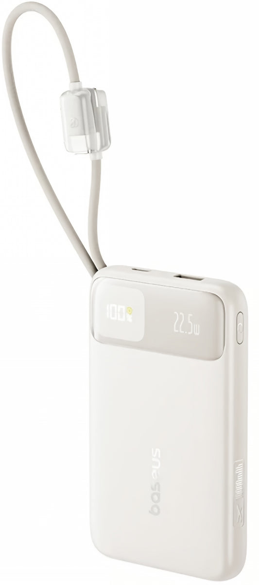 Externe batterij Baseus EnerFill FC11, 10000mAh, 22.5W, QC + PD, 1 x USB-A - 3 x USB-C, Beige E0030401