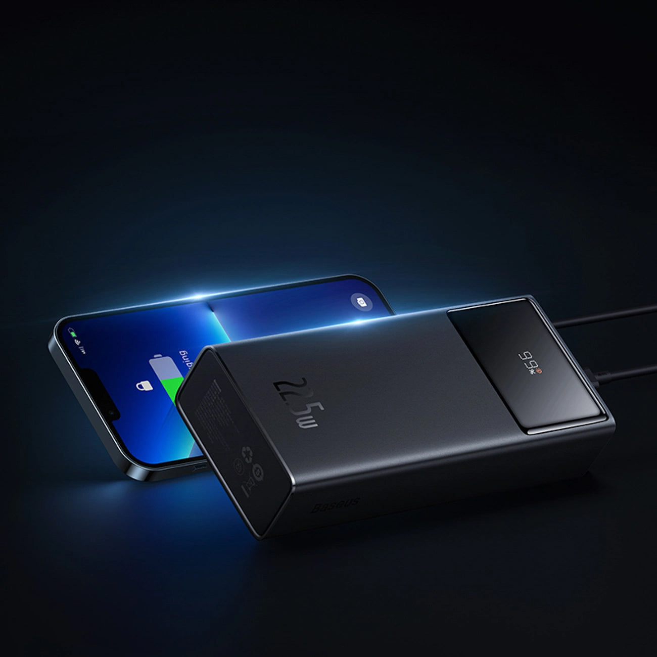 Externe Batterij Baseus EnerFill FP41, 30000mAh, 22.5W, QC + PD, 1 x USB-C - 2 x USB-A, Zwart