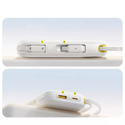Externe batterij Baseus EnerFill FC31, 20000mAh, 45W, QC + PD, 1 x Lightning - 1 x USB-A - 2 x USB-C, Wit P10082105213-00