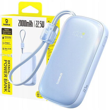 Externe Batterij Baseus EnerFill FC21 Qpow 3 Ultra, 10000mAh, 45W, QC + PD, 1 x USB-A - 1 x USB-C, Blauw E0027Q03