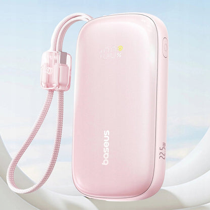 Baseus EnerFill FC21 Qpow 3 Ultra External Battery, 20000mAh, 22.5W, QC + PD, 1 x USB-A - 1 x USB-C, Pink E0027M02