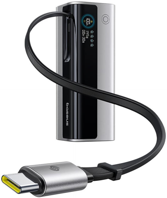Externe Batterij Baseus EnerGeek GR11, 20000mAh, 145W, QC + PD, 1 x USB-A - 3 x USB-C, Zilver E0027B02