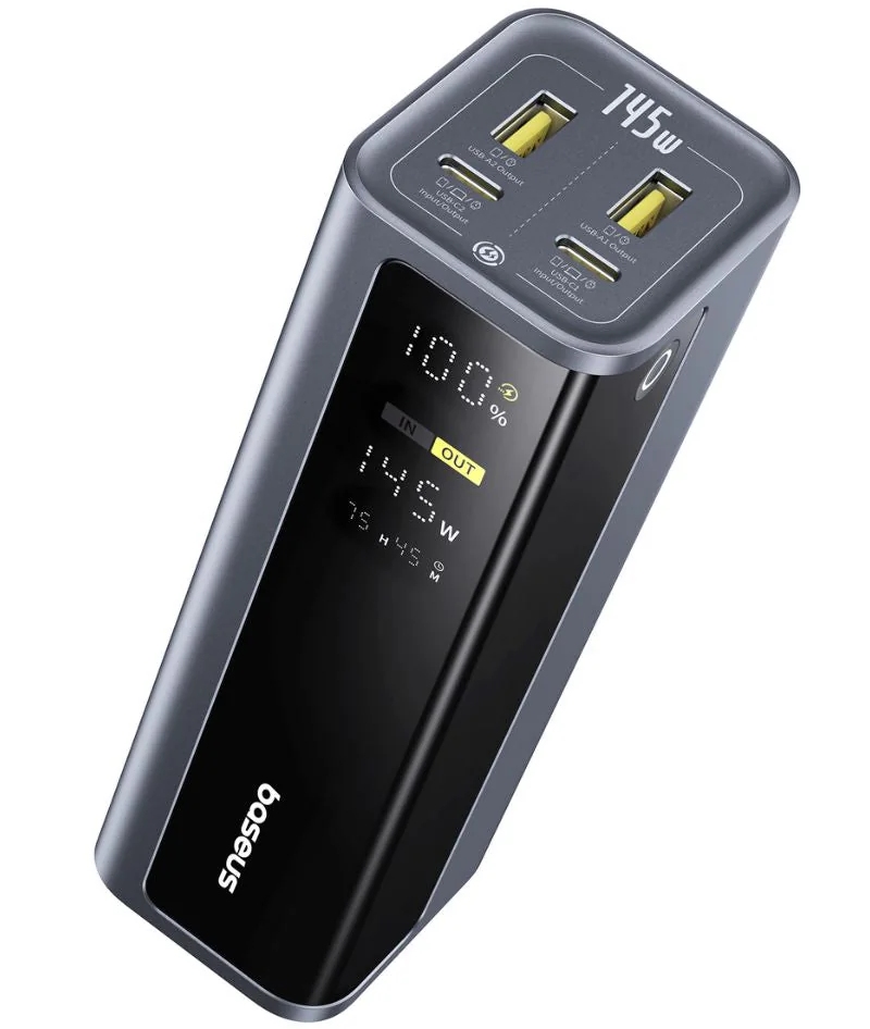 Baseus EnerGeek GP12 External Battery, 20800mAh, 145W, QC + PD, 2 x USB-A - 2 x USB-C, Gray P10082109813-00