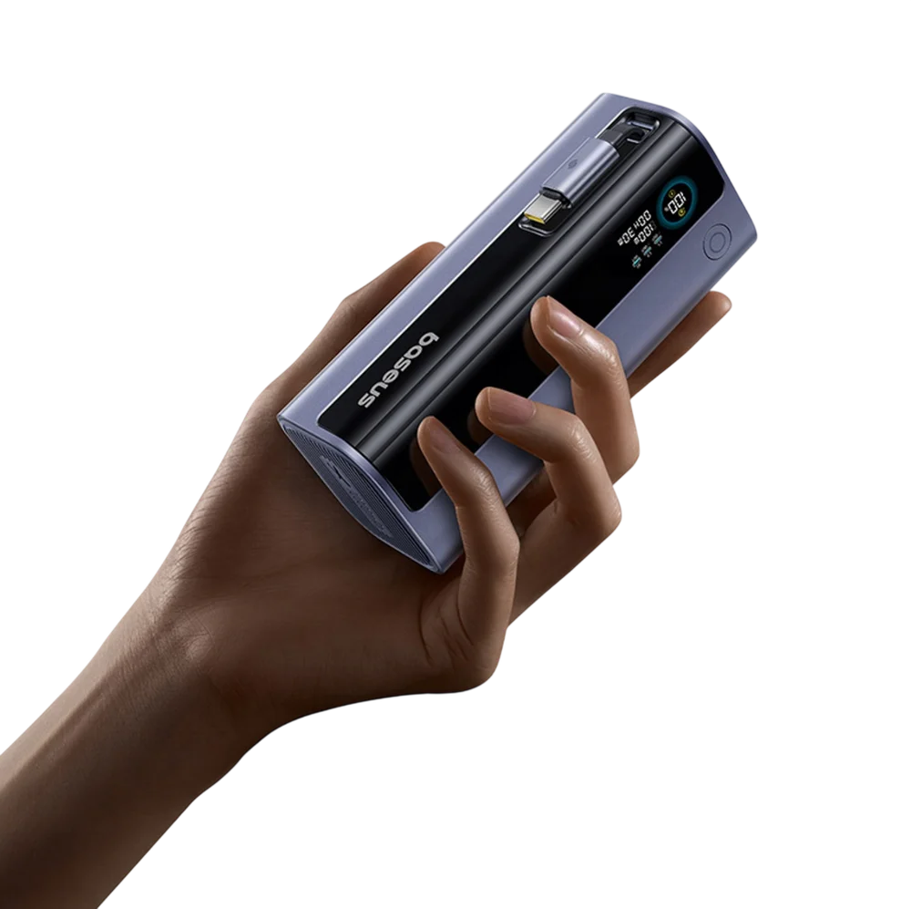 Externe Batterij Baseus EnerGeek GR11, 10000mAh, 100W, QC + PD, 1 x USB-A - 2 x USB-C, Grijs E0027A01