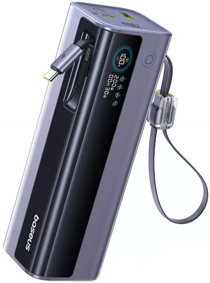 Externe batterij Baseus EnerGeek GR11, 25000mAh, 200W, QC + PD, 1 x USB-A - 3 x USB-C, Grijs E0028Q00