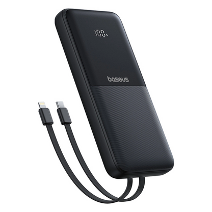 Externe Batterij Baseus Lipow, 10000mAh, 22.5W, QC + PD, 1 x Lightning - 1 x USB-A - 2 x USB-C, Zwart P10079101123-00