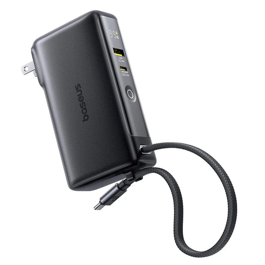 Externe Batterij Baseus Nomos NT11 Omni US, 10000mAh, 67W, QC + PD, 1 x USB-A - 2 x USB-C, Zwart P10078807123-00