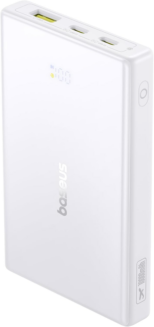 Externe Batterij Baseus PicoGo, 10000mAh, 20W, QC + PD, 1 x USB-A - 2 x USB-C, Wit P10076801213-00