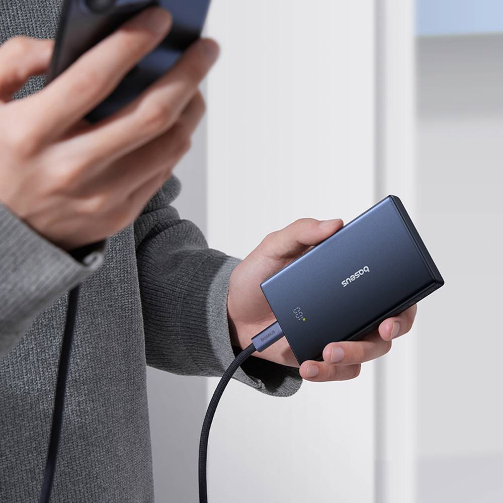 Externe Batterij Baseus PicoGo, 10000mAh, 20W, QC + PD, 1 x USB-A - 2 x USB-C, Zwart P10076801123-00