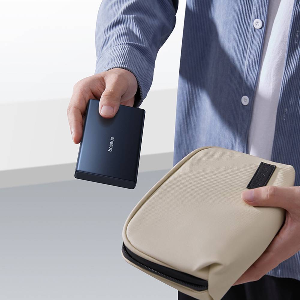 Externe Batterij Baseus PicoGo, 10000mAh, 20W, QC + PD, 1 x USB-A - 2 x USB-C, Zwart P10076801123-00