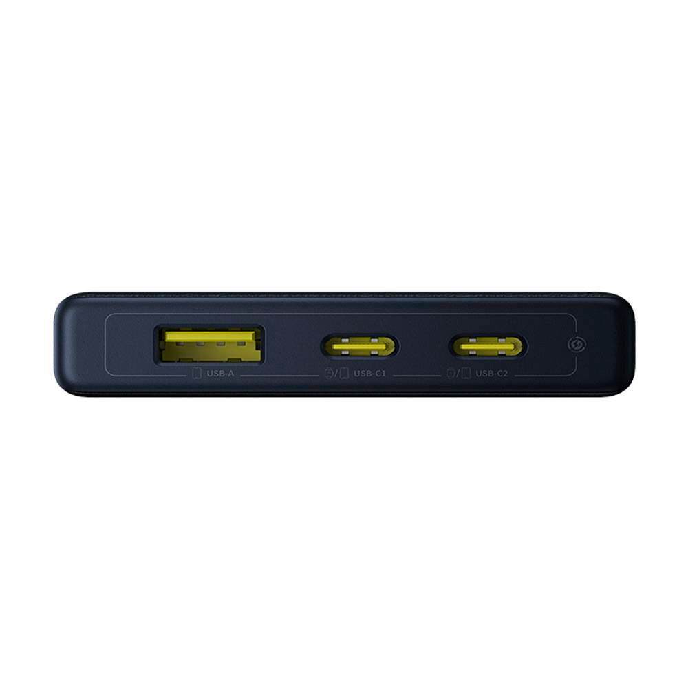 Externe Batterij Baseus PicoGo, 10000mAh, 20W, QC + PD, 1 x USB-A - 2 x USB-C, Zwart P10076801123-00