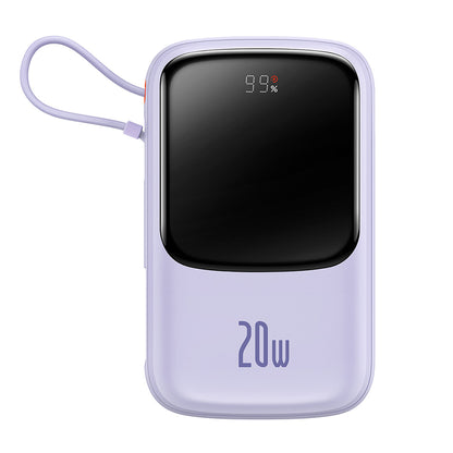 Externe Batterij Baseus Qpow Pro, 20000mAh, 20W, QC + PD, 1 x Lightning - 1 x USB-A - 1 x USB-C, Paars PPQD030005