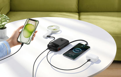 Externe Batterij Baseus Qpow2, 20000mAh, 30W, QC + PD, 1 x USB-A - 3 x USB-C, Zwart P10055009113-00